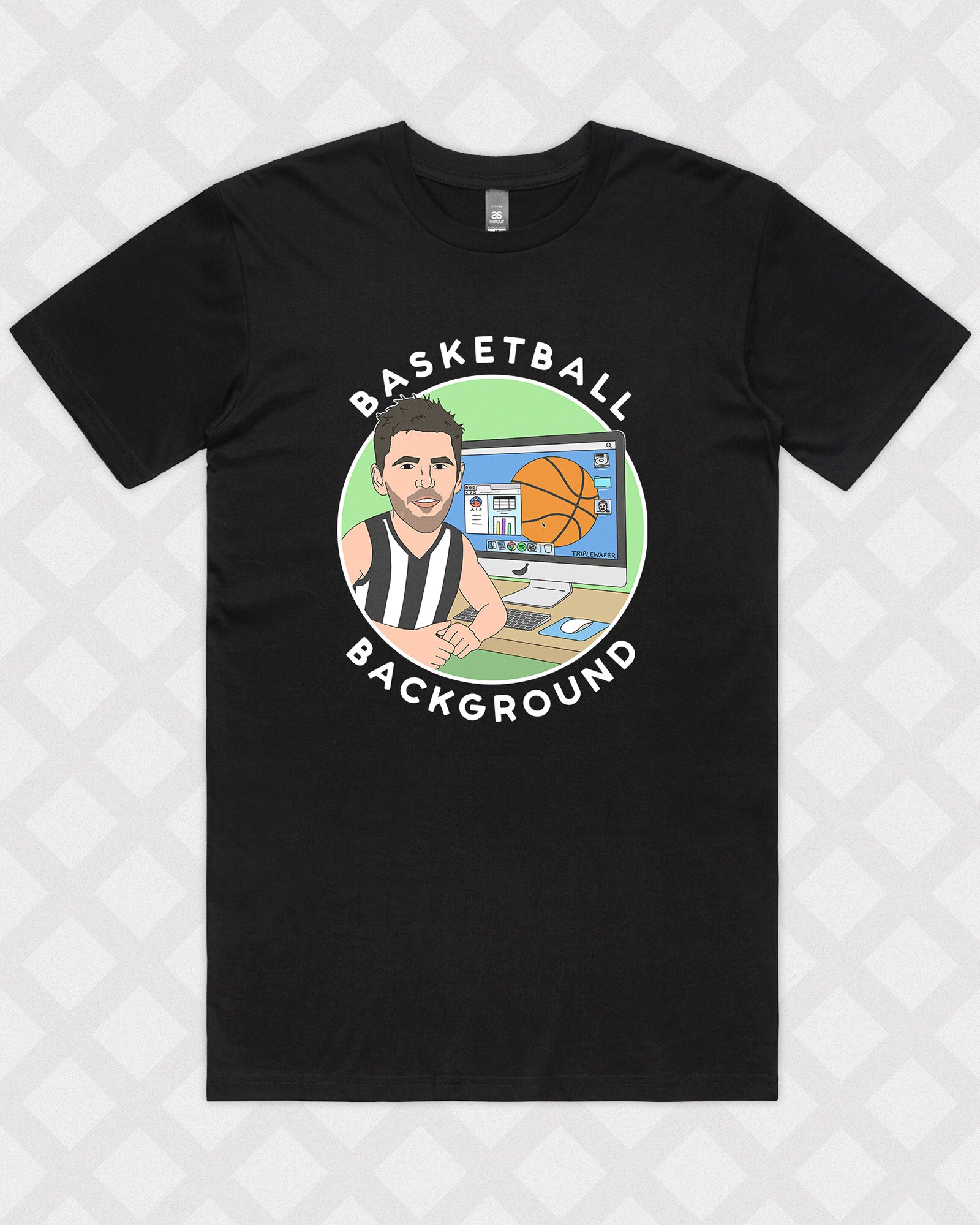 BASKETBALL BACKGROUND TEE