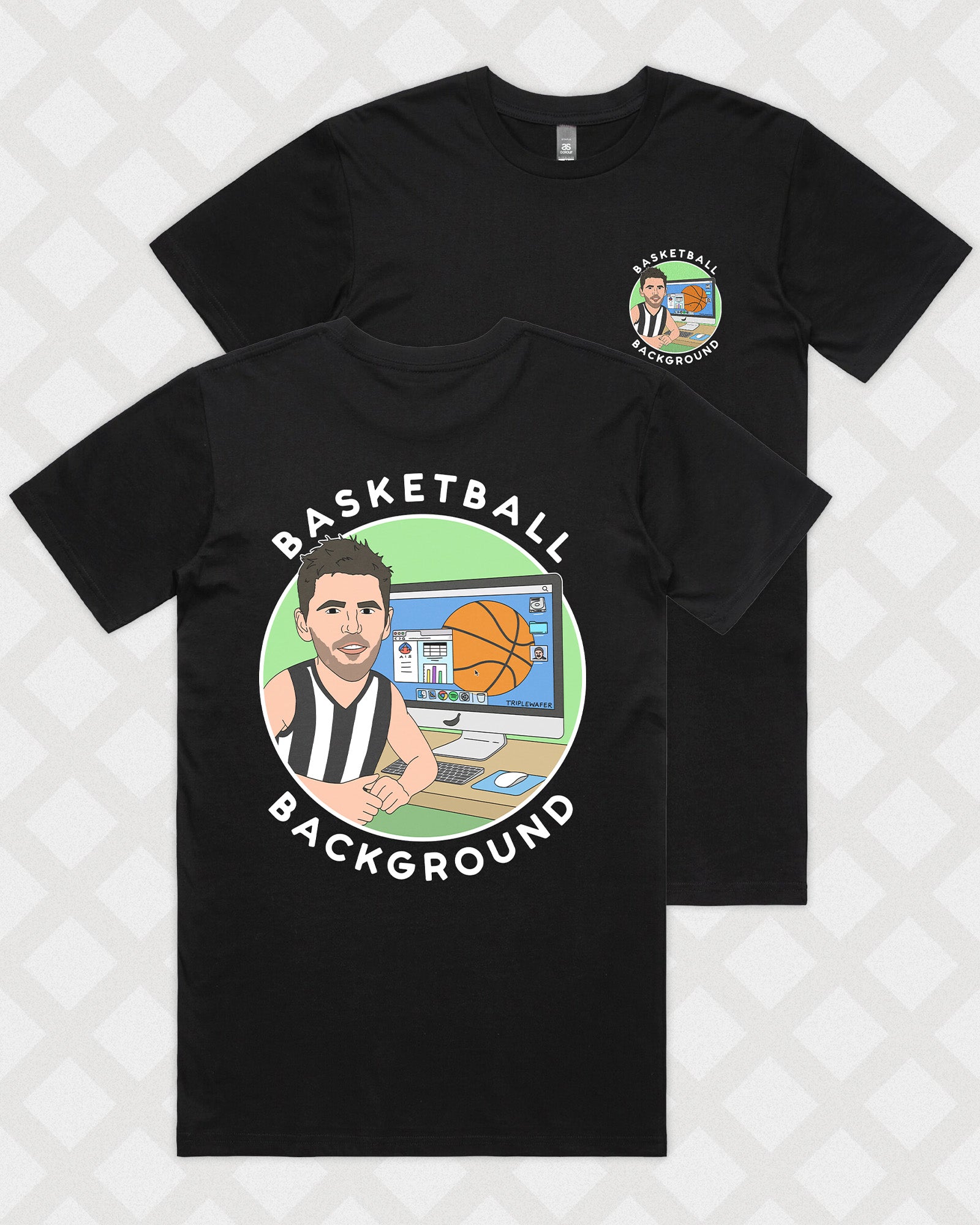 BASKETBALL BACKGROUND TEE