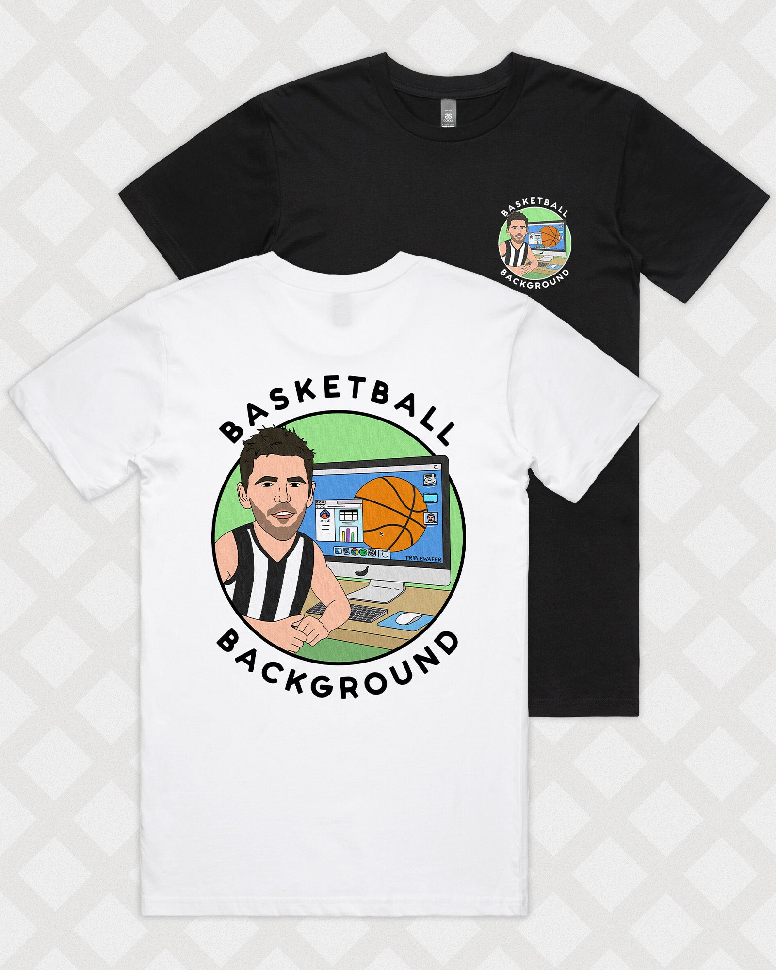 BASKETBALL BACKGROUND TEE