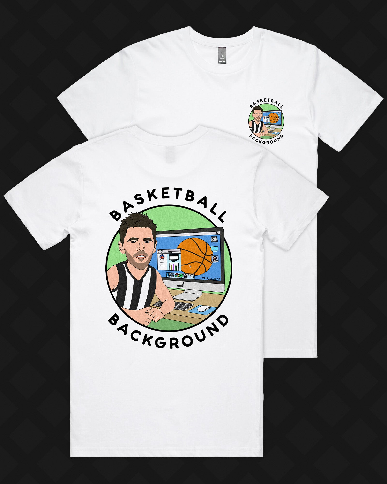 BASKETBALL BACKGROUND TEE